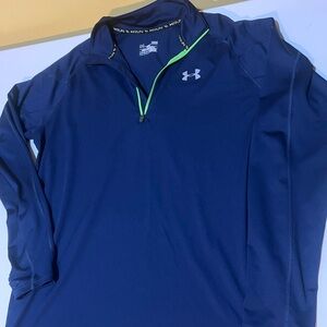 Under Armour Navy and Neon Green ColdGear Top